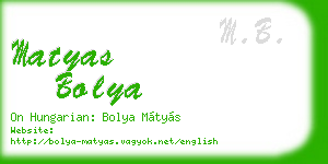 matyas bolya business card