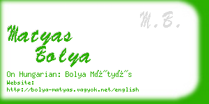 matyas bolya business card